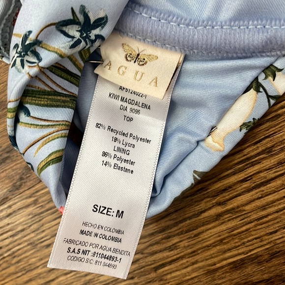 Bikini Top bralette by Aqua Bendita. Pale lavender with floral print.  NWT - Picture 4 of 4